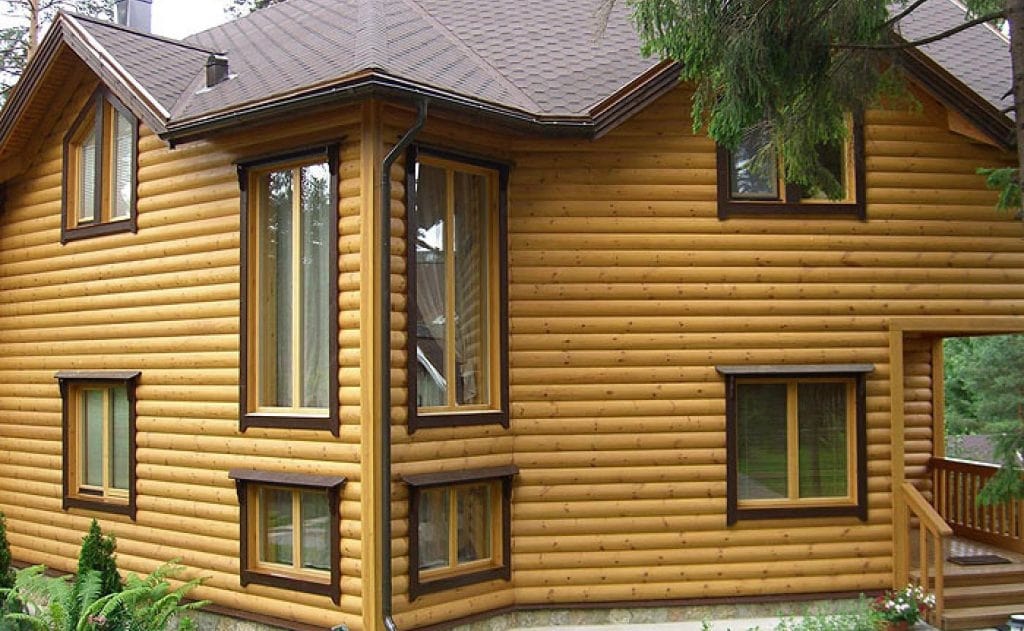 Отделка фасадов блокхаусом в Пойковском
